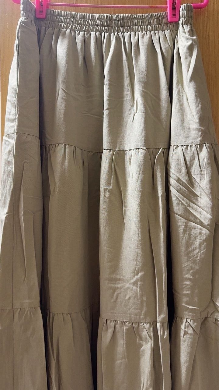 Customer photo review of 3-Tier Flowy Maxi Skirt