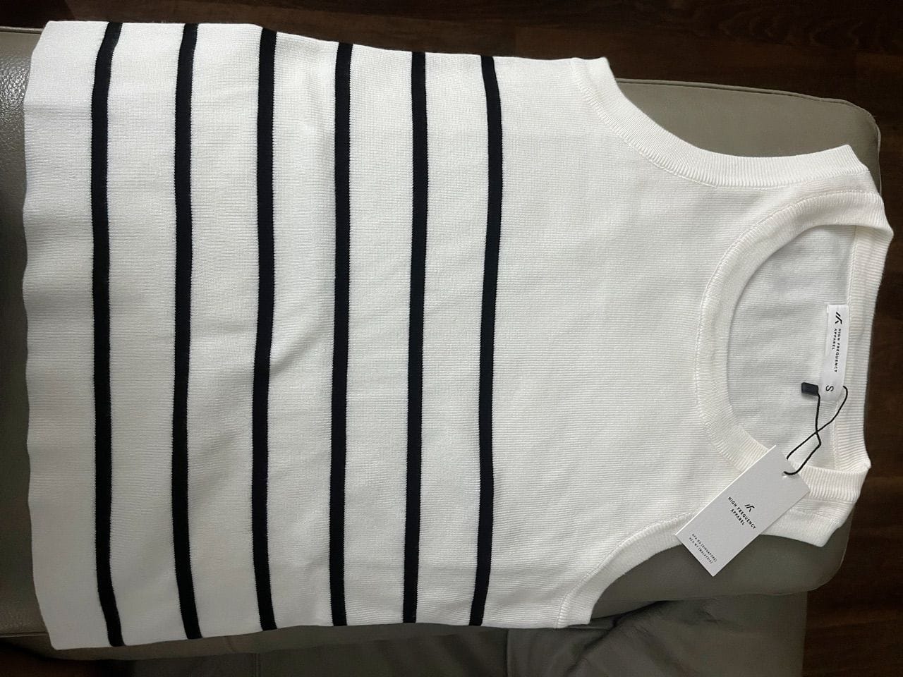 Customer photo review of Half Striped Knitted Tank Top