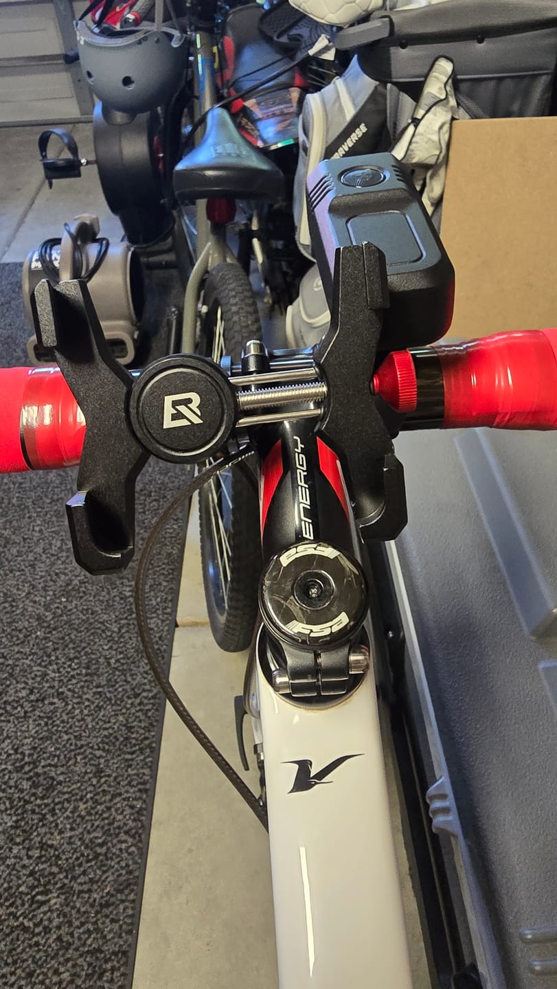 Customer photo review of Aluminum Bike Phone Holder