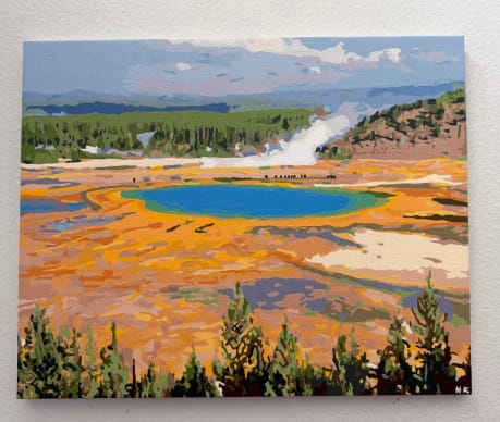 Customer photo review of Custom Paint By Numbers - Turn Trip Memory into Art