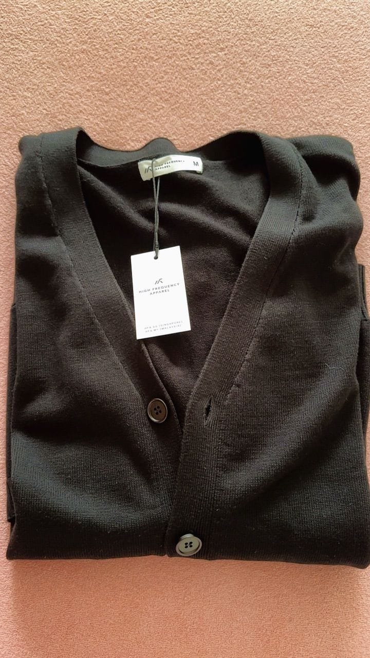 Customer photo review of Unisex Relax Fitted Knitted Cardigan