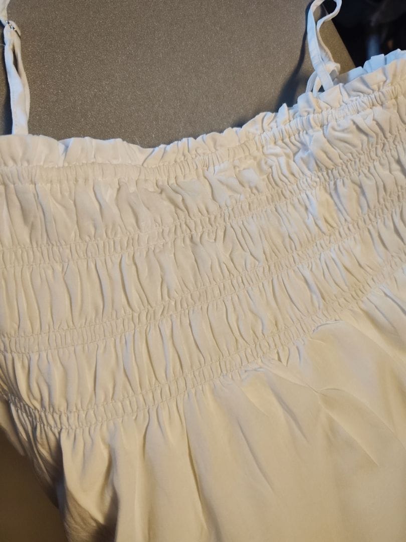 Customer photo review of Smocked 3-Tiered Spaghetti Top