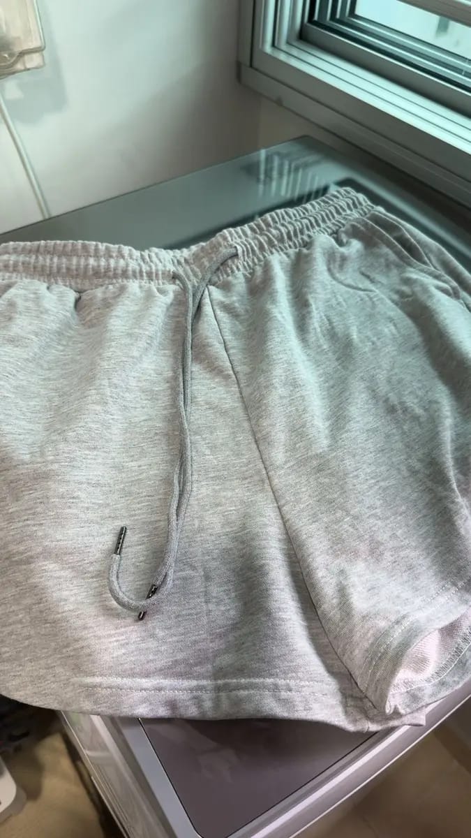 Customer photo review of High-Waisted Cotton Sweat Shorts