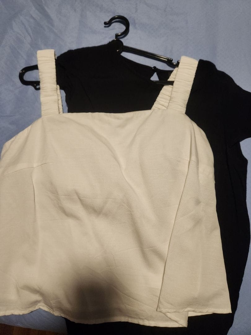 Customer photo review of Padded Sleeveless Top with Ruched Straps