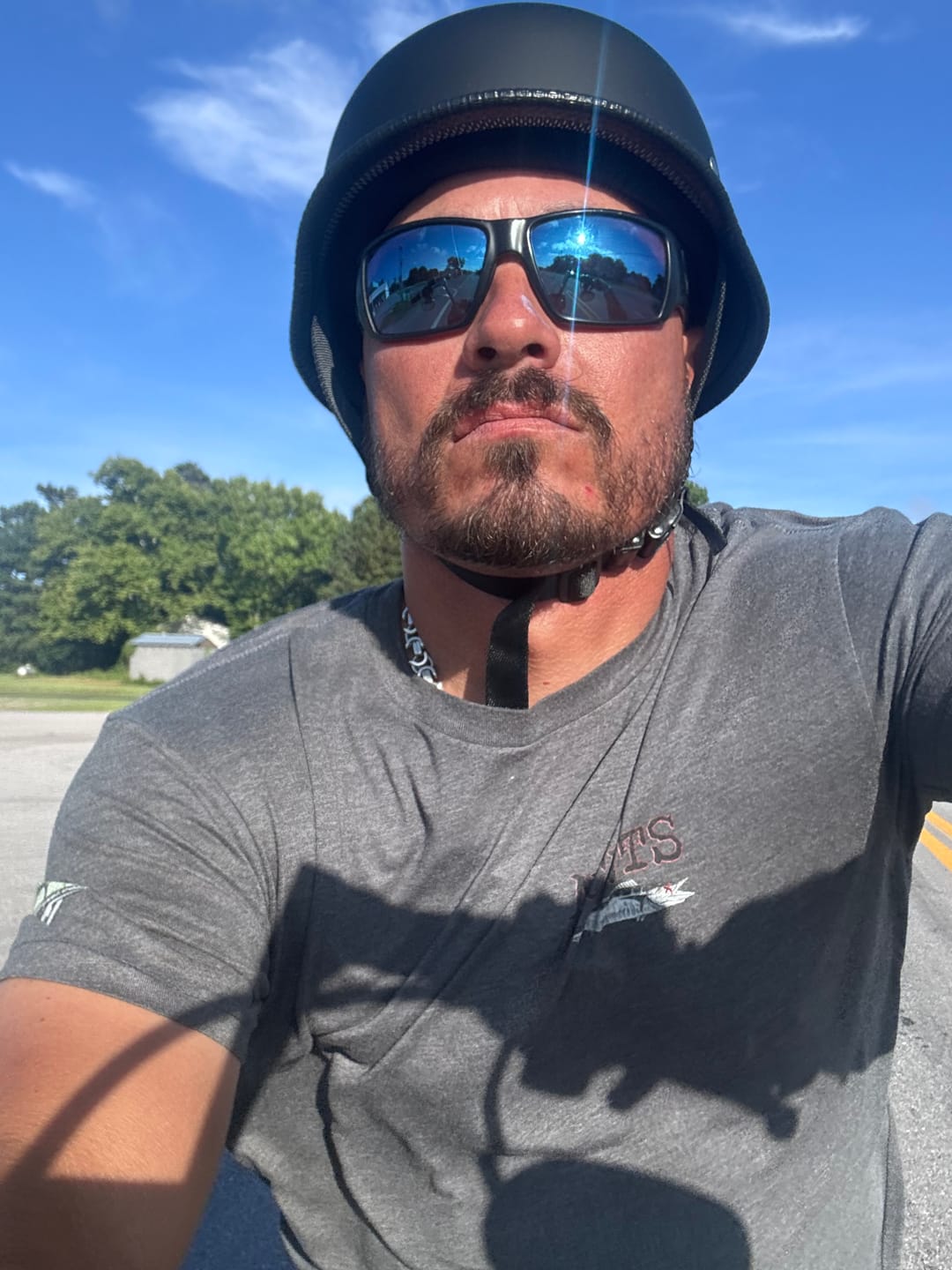 Customer photo review of Lightest German Style Mayan DOT Half Helmet - Matte Black