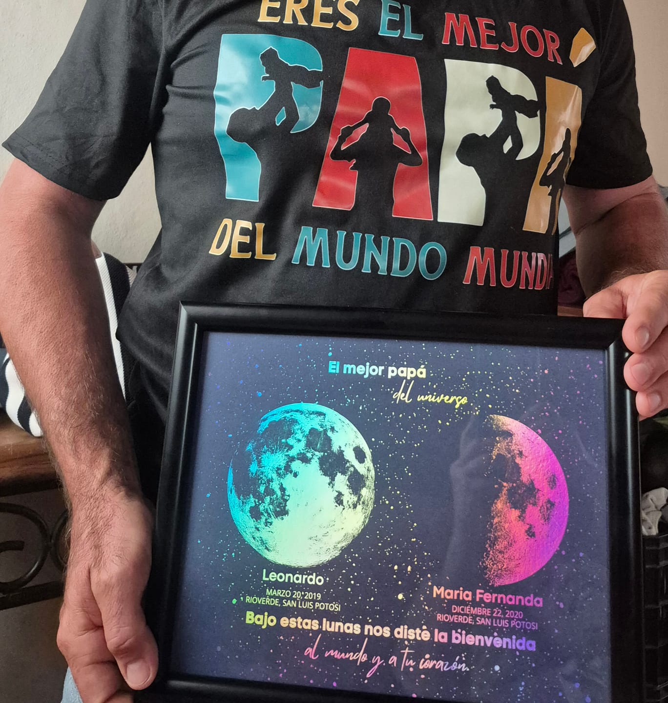 Customer photo review of Mapa Lunar "El Mejor Papá del Universo"
