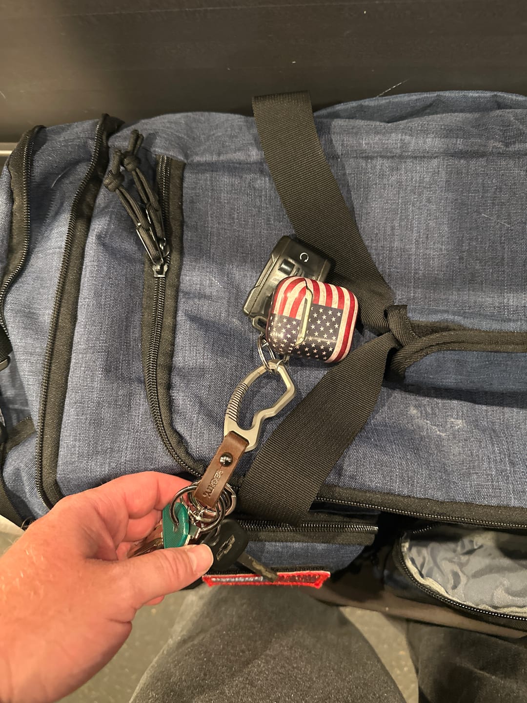 Customer photo review of 80Eighty®  Titanium Carabiner Keychain
