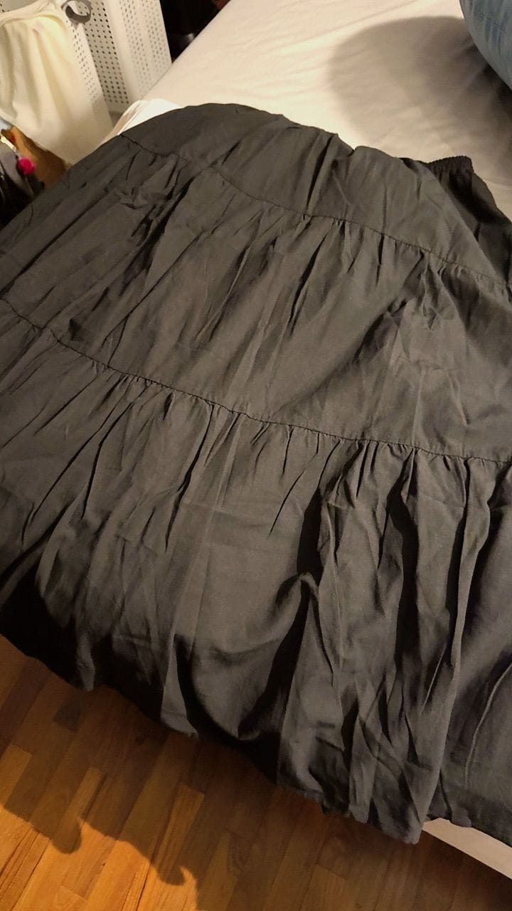 Customer photo review of 3-Tier Flowy Maxi Skirt
