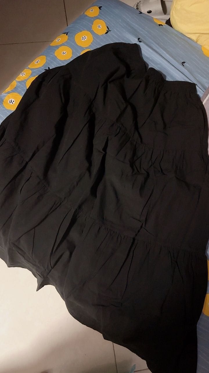 Customer photo review of 3-Tier Flowy Maxi Skirt