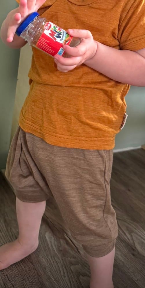 Customer photo review of Kurze Mitwachshose Sommermerino