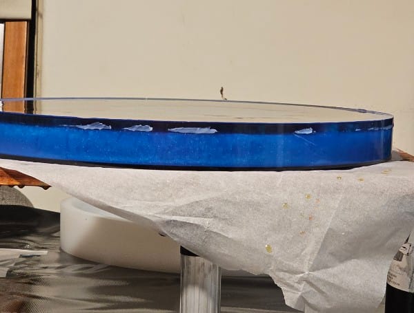 Customer photo review of 18" Round x 2" Deep Silicone Mold For Epoxy Resin