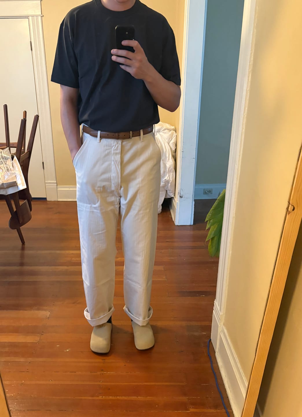 Customer photo review of USN Herringbone Deck Pants