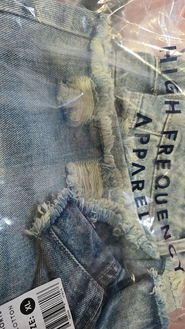 Customer photo review of Distressed Denim Shorts