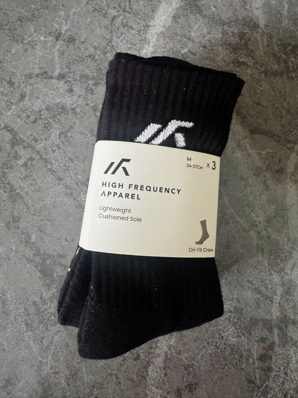 Customer photo review of [Pack of 3] Unisex Dri-Fit Crew Sports Socks With Cushioned Sole