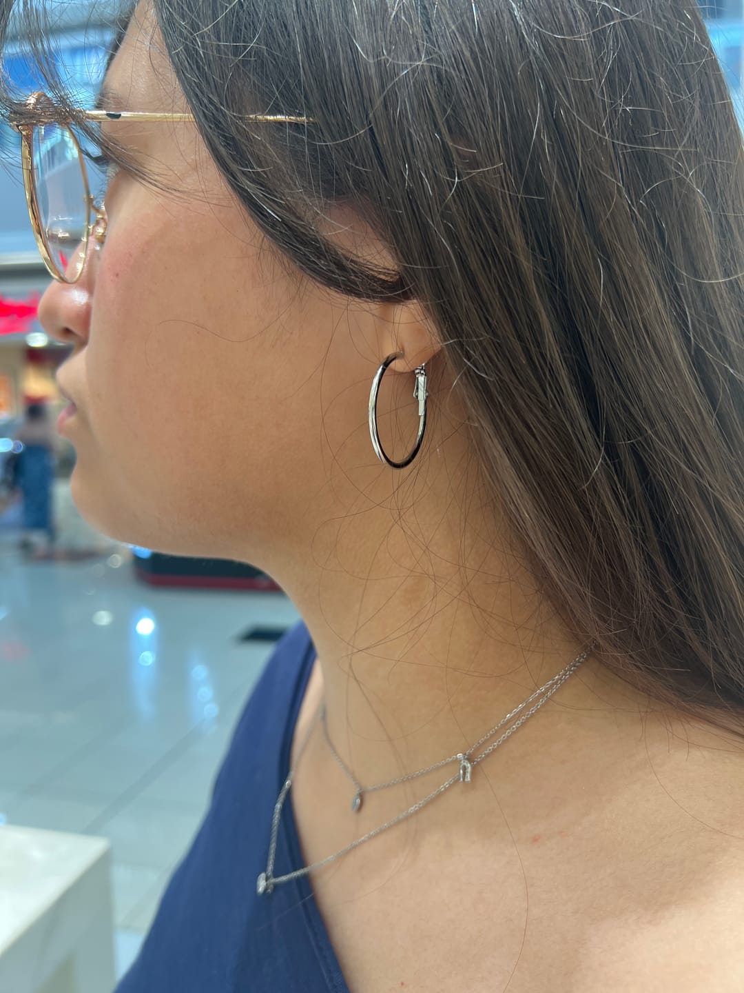 Customer photo review of Par Arracada Delgada 30 mm