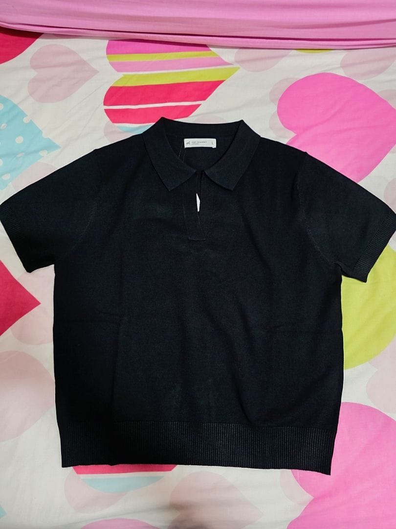 Customer photo review of Knitted Buttonless Polo
