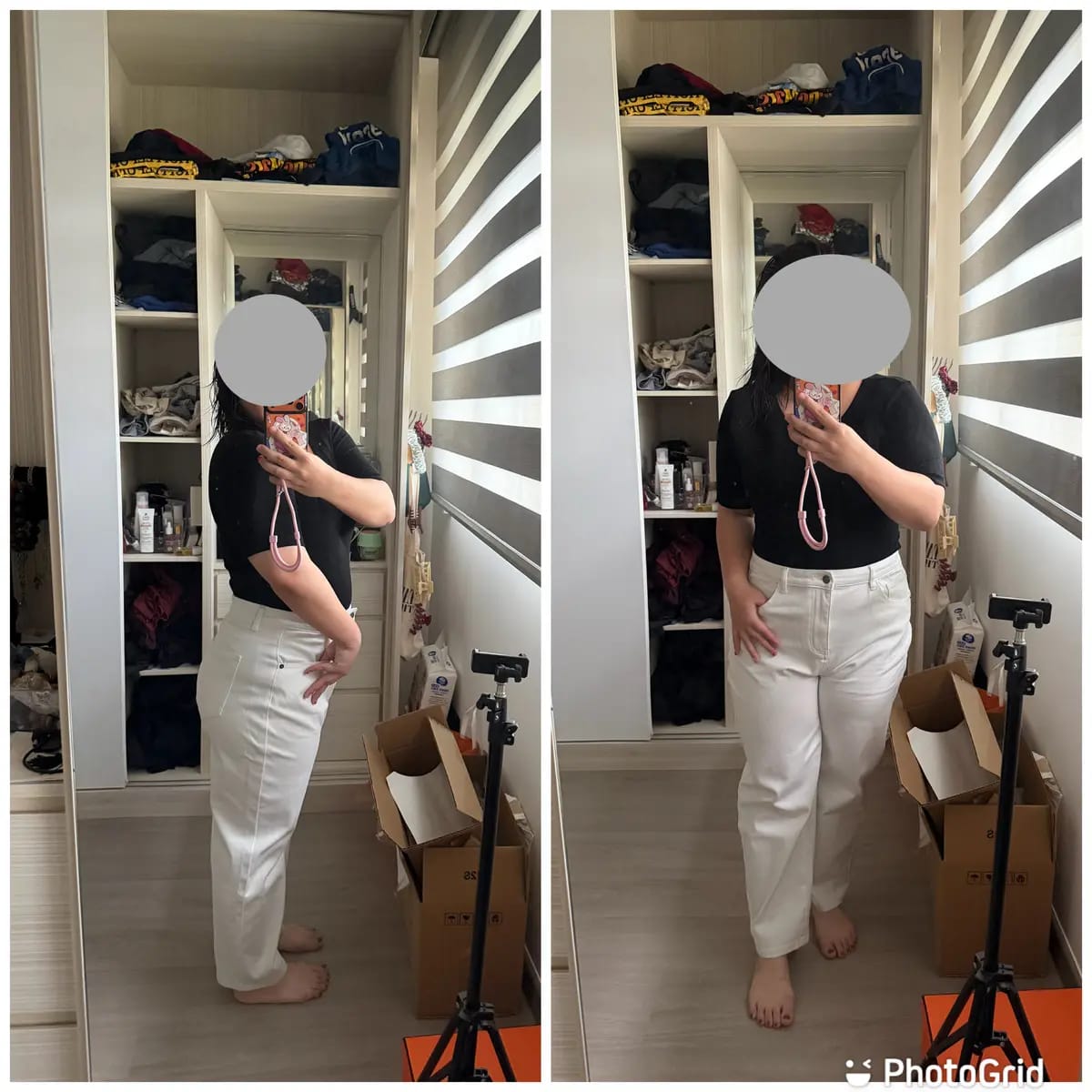 Customer photo review of Wide Neck Half Sleeve Ribbed Tee – Stretch Fit Essentials