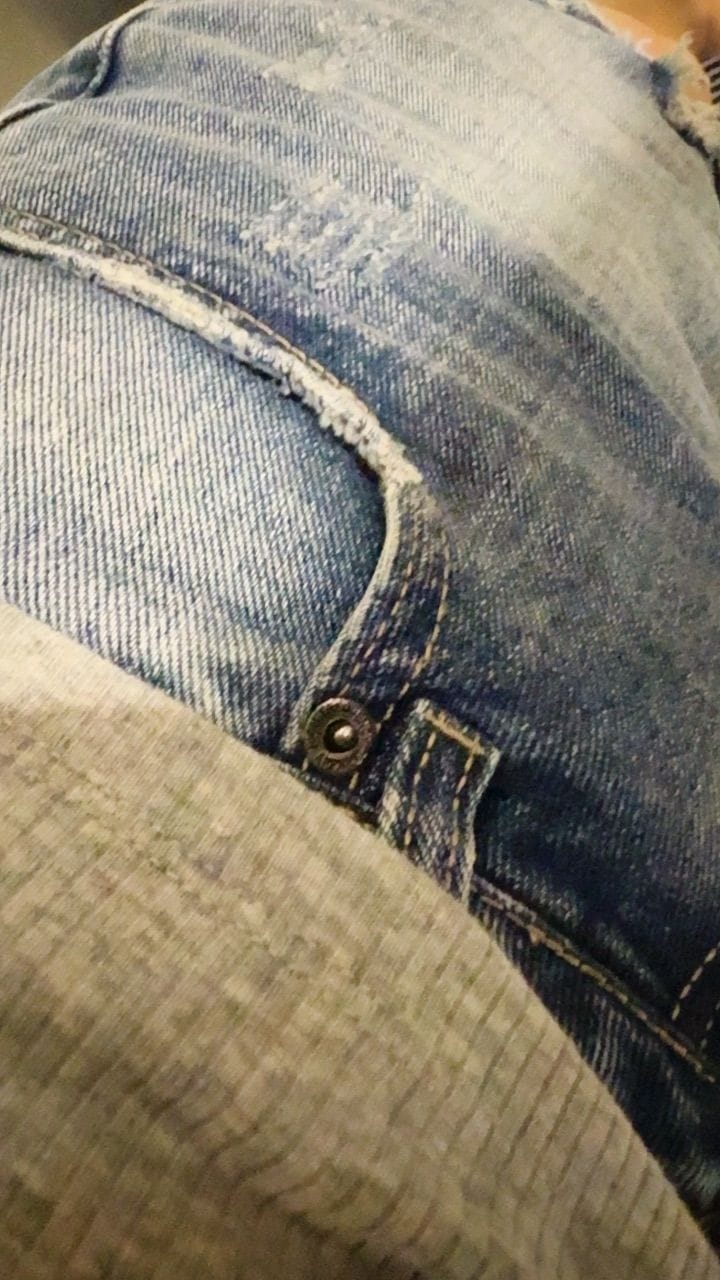 Customer photo review of Distressed Denim Shorts