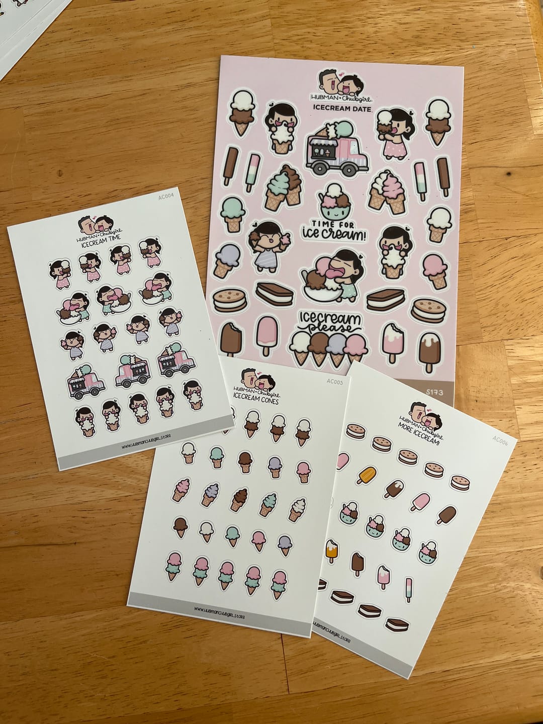 Customer photo review of Summer Ice Cream Sticker Set