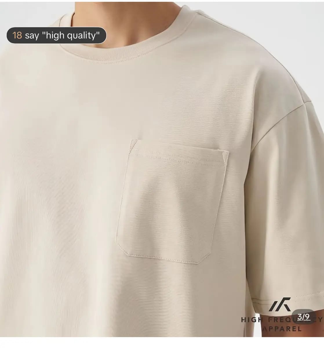 Customer photo review of Pocket Oversized T-shirt 270GSM