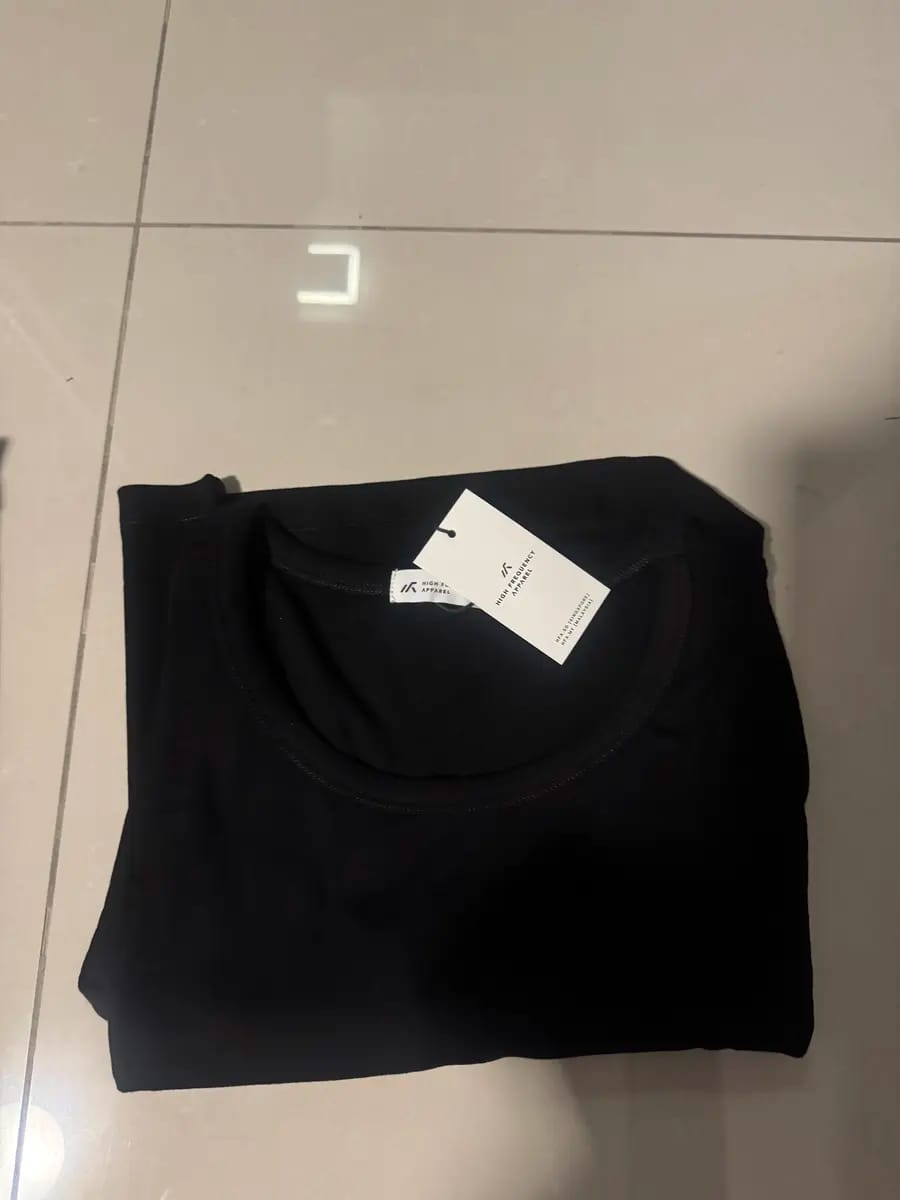 Customer photo review of Wide Neck Half Sleeve Ribbed Tee – Stretch Fit Essentials