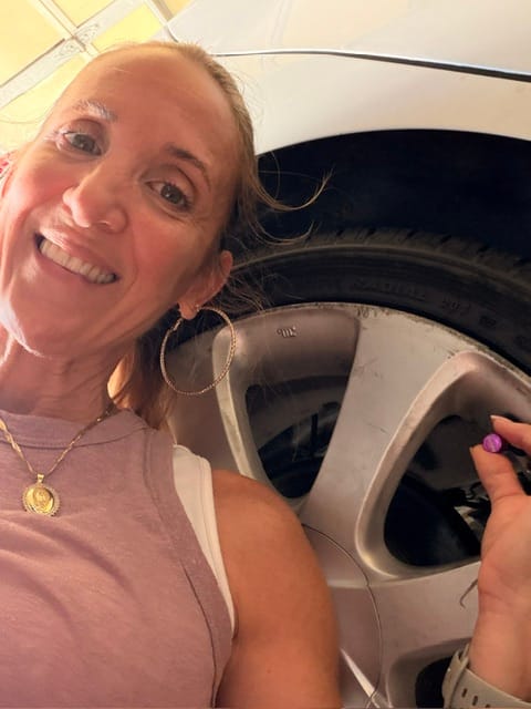 Customer photo review of 80Eighty® Purple Valve Stem Caps