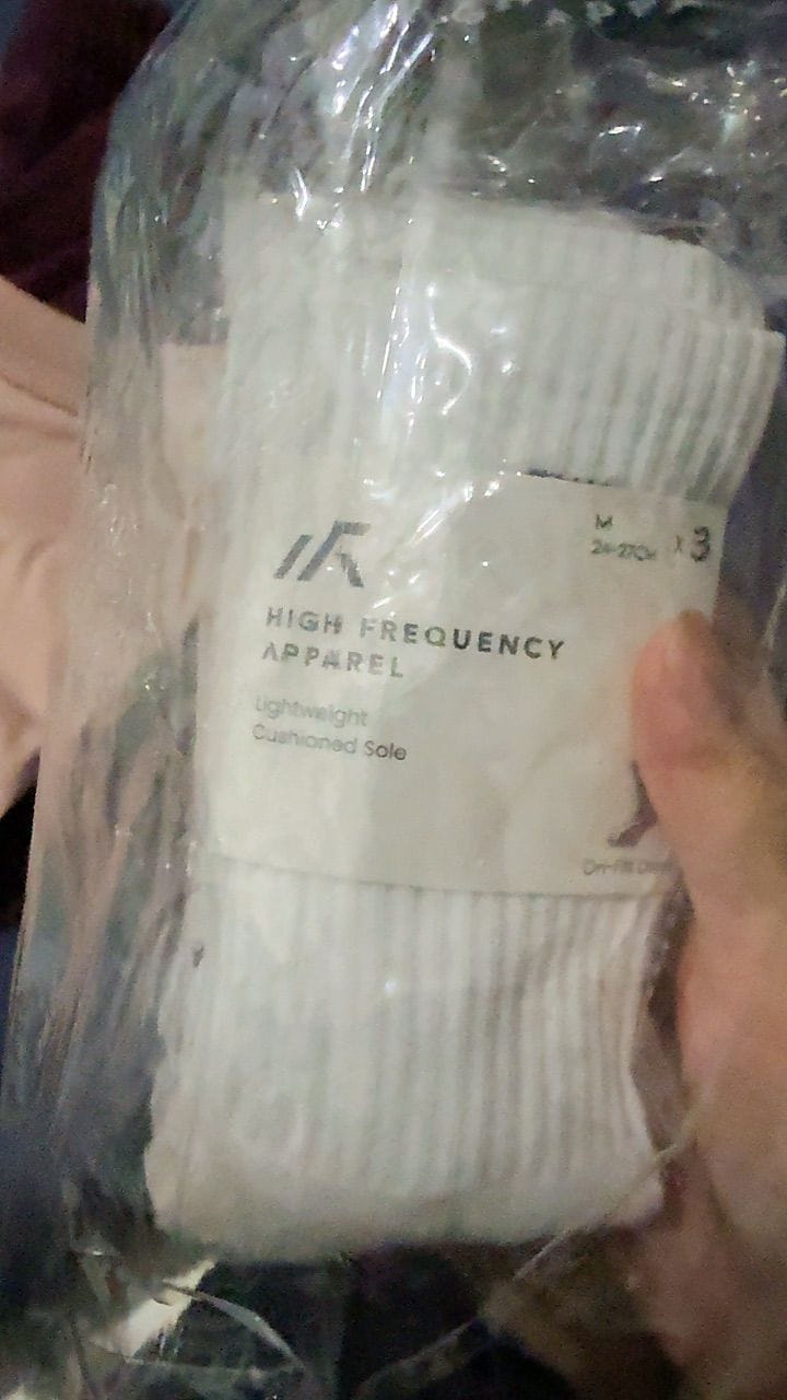 Customer photo review of [Pack of 3] Unisex Dri-Fit Crew Sports Socks With Cushioned Sole