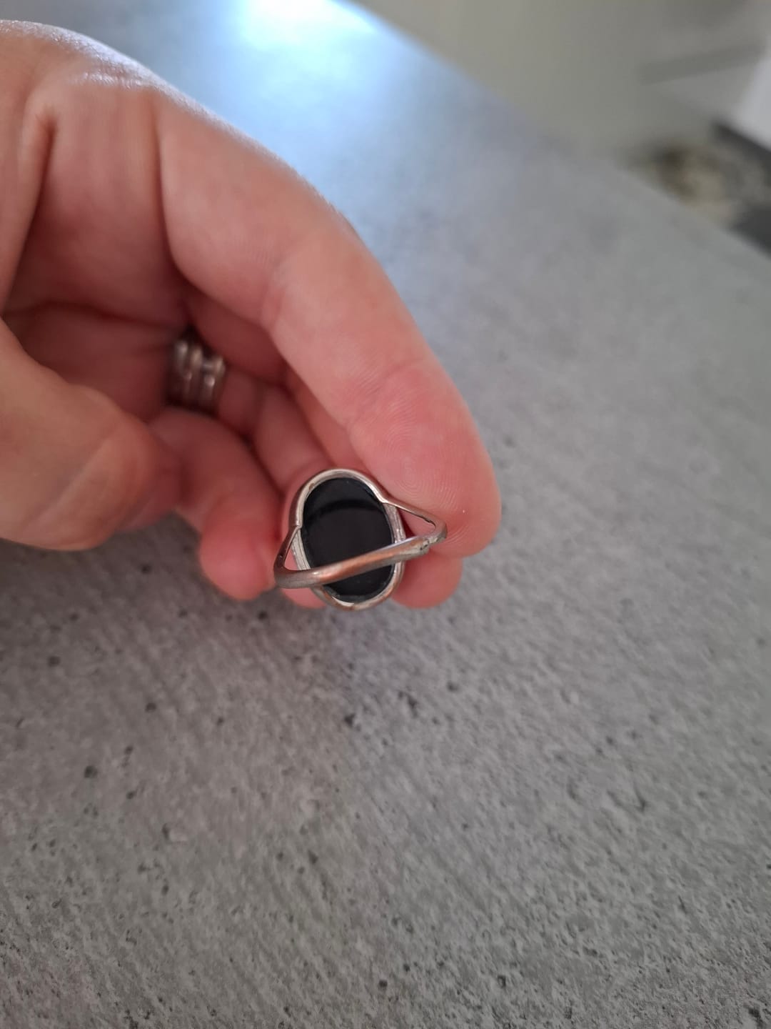 Customer photo review of Bague Ajustable "Guérison de L'Âme" en Obsidienne Œil Céleste