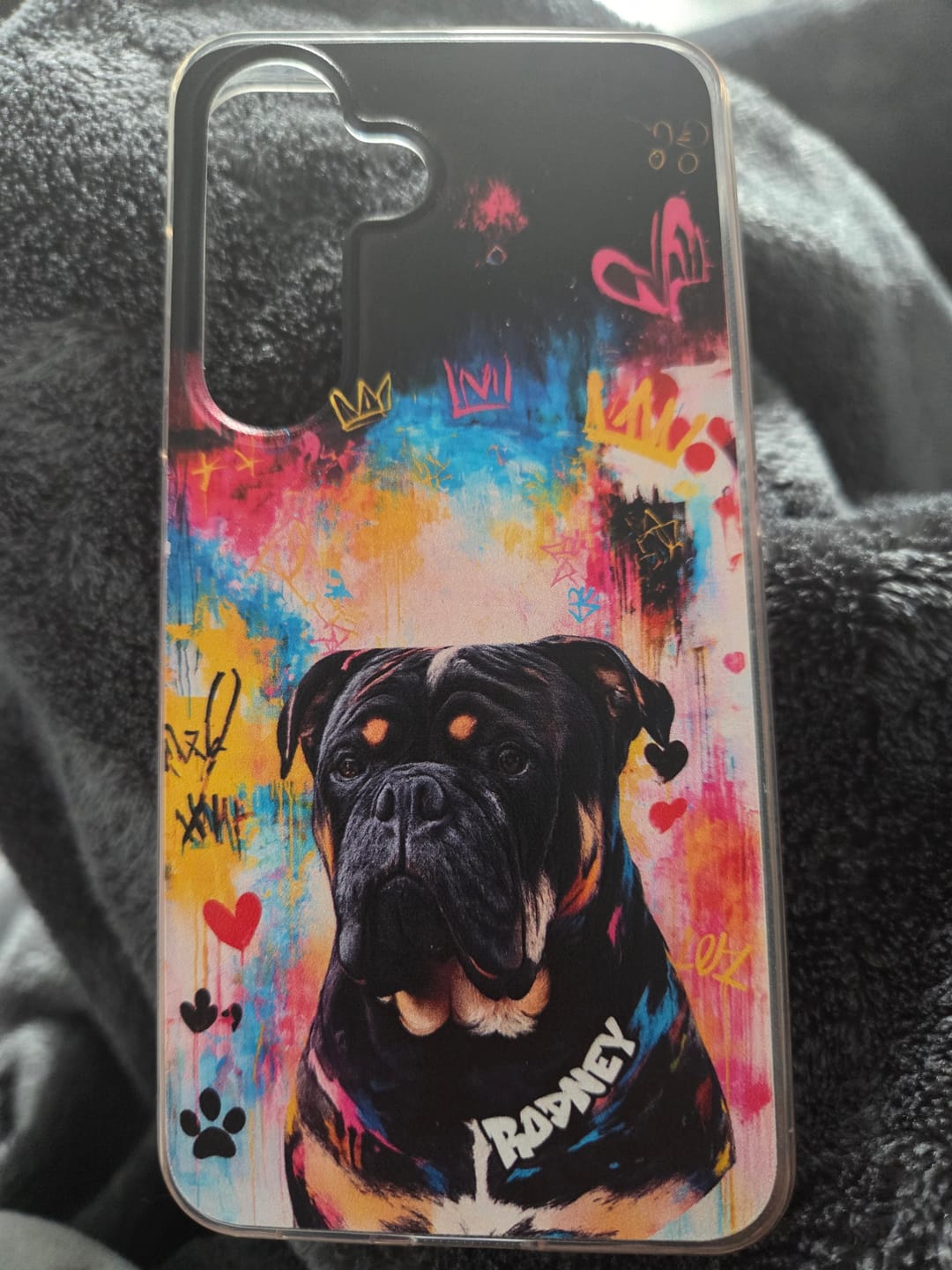 Customer photo review of Graffiti - Personalised Phone Case