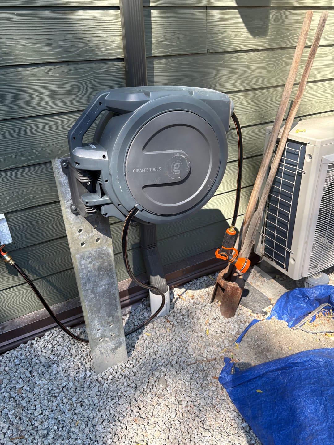 Customer photo review of Retractable Garden Hose Reel-1/2in-100ft