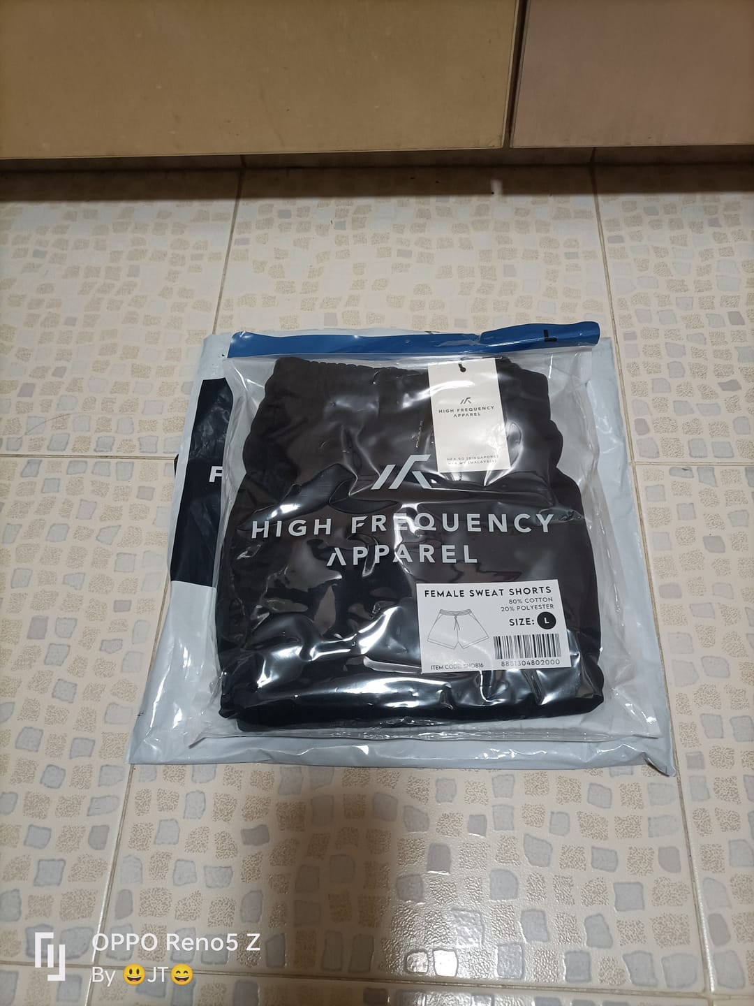 Customer photo review of High-Waisted Cotton Sweat Shorts