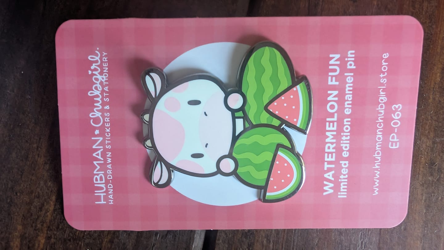 Customer photo review of Watermelon Fun Pin