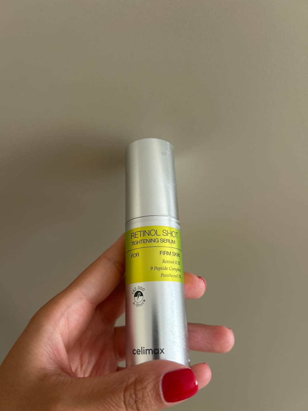 Customer photo review of Liftinga efektu piešķirošs serums ar retinolu un mikroadatām Celimax The Vita−A Retinol Shot Tightening Serum