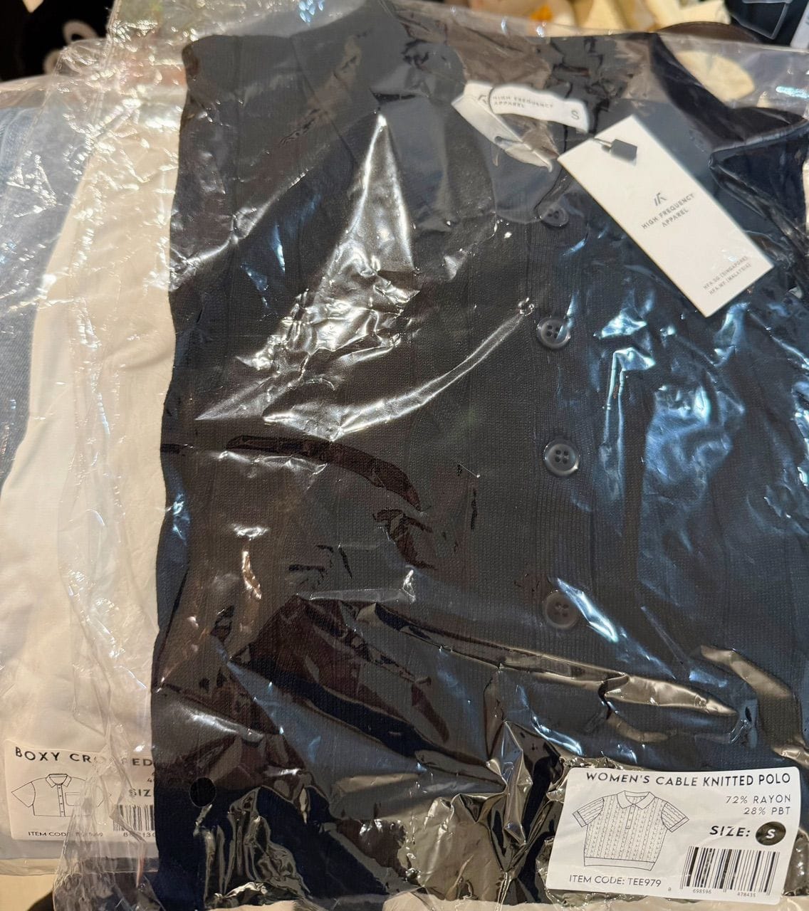Customer photo review of Relaxed Fit Boxy Crop Shirt