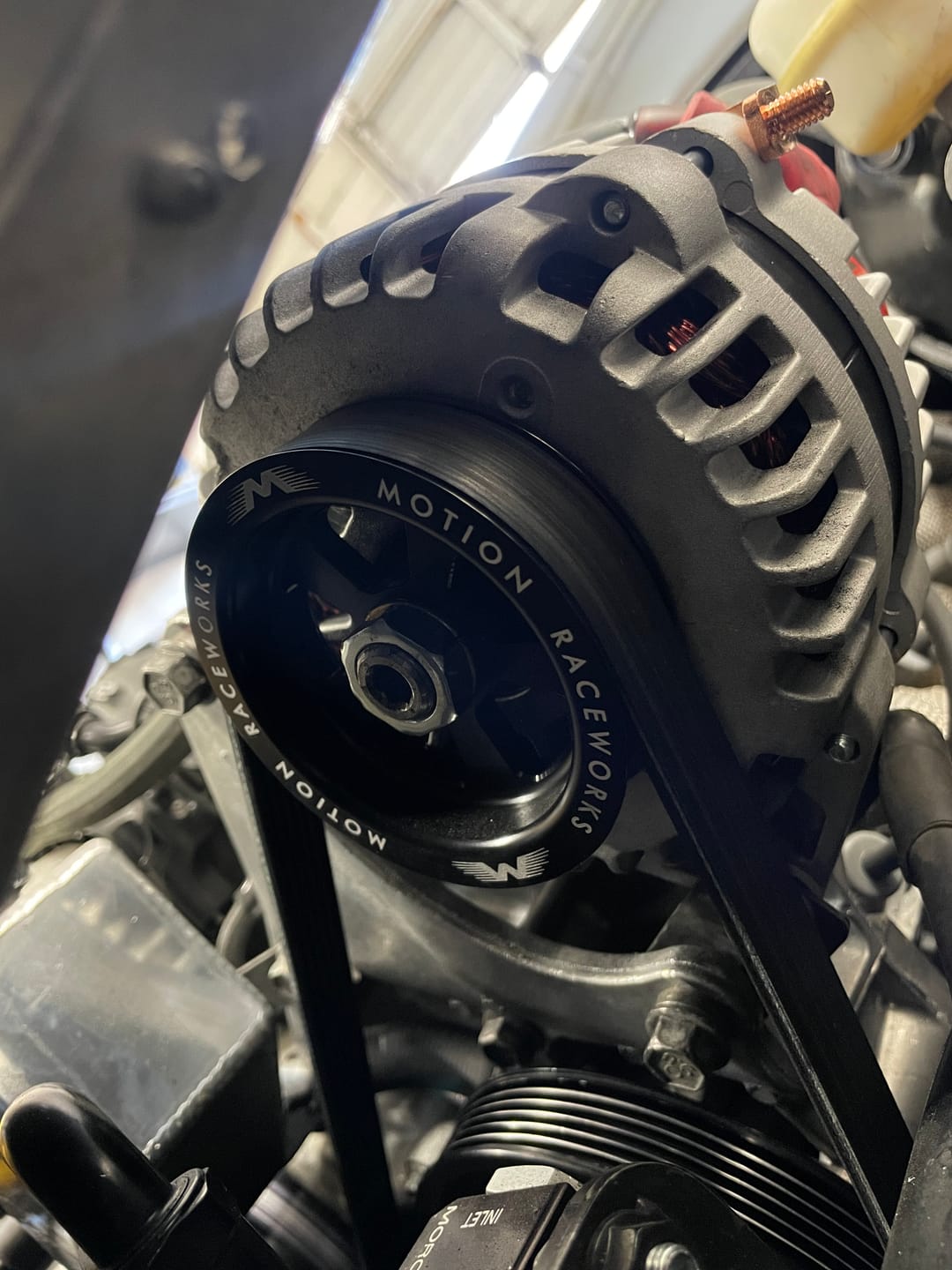 Customer photo review of Motion Raceworks LS 3.5" OD Overdrive Alternator Pulley