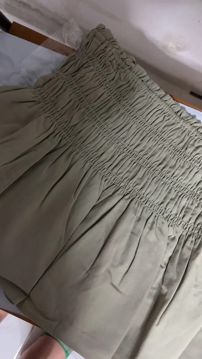 Customer photo review of Smocked 3-Tiered Spaghetti Top