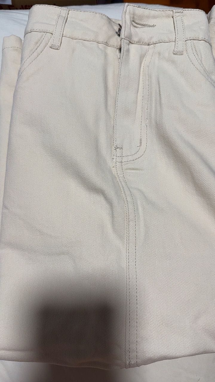 Customer photo review of Midi Denim Cargo Skirt