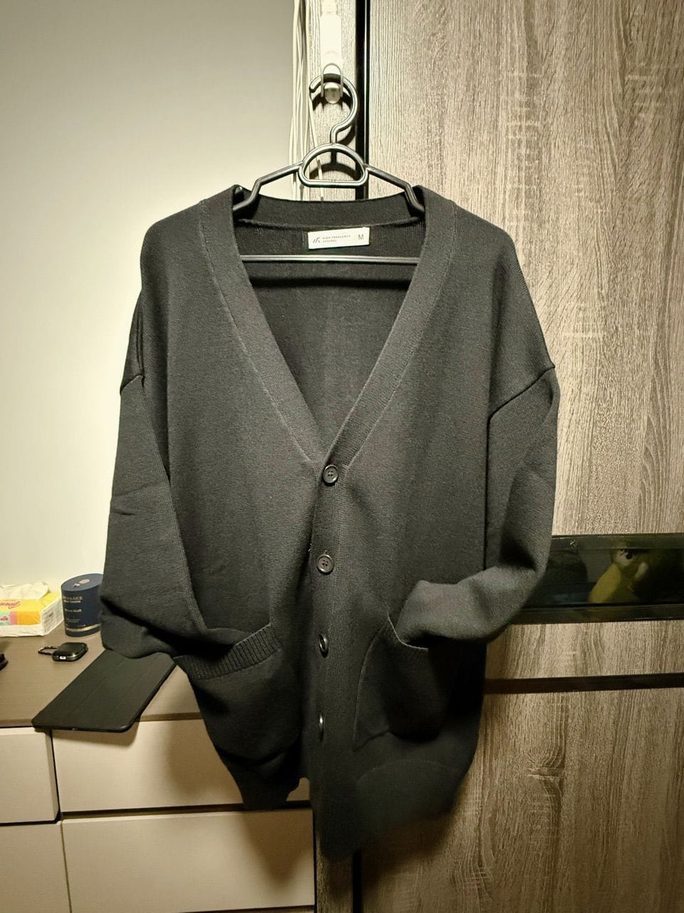 Customer photo review of Unisex Relax Fitted Knitted Cardigan