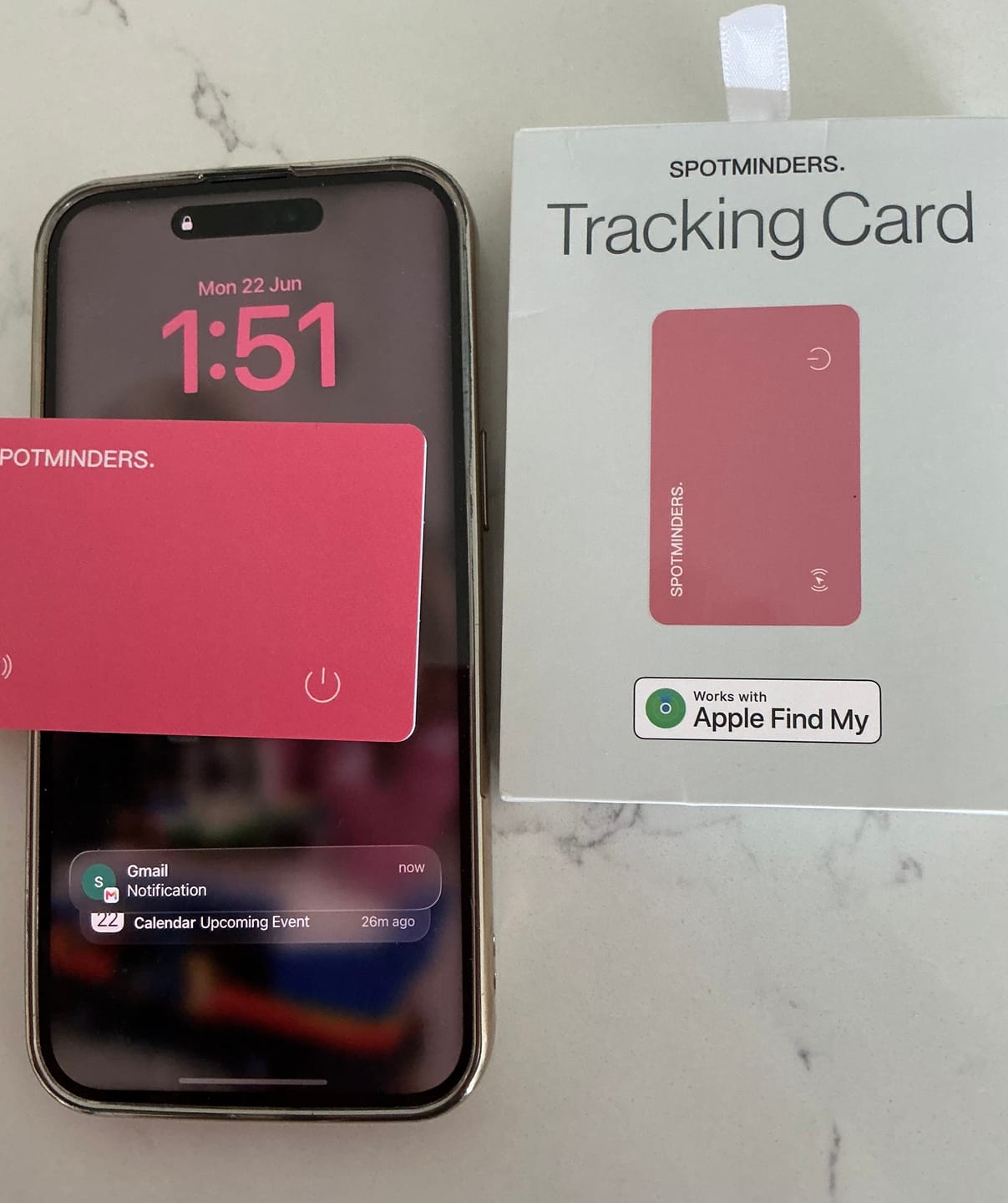 Customer photo review of SPOTMINDERS. Tracking Card