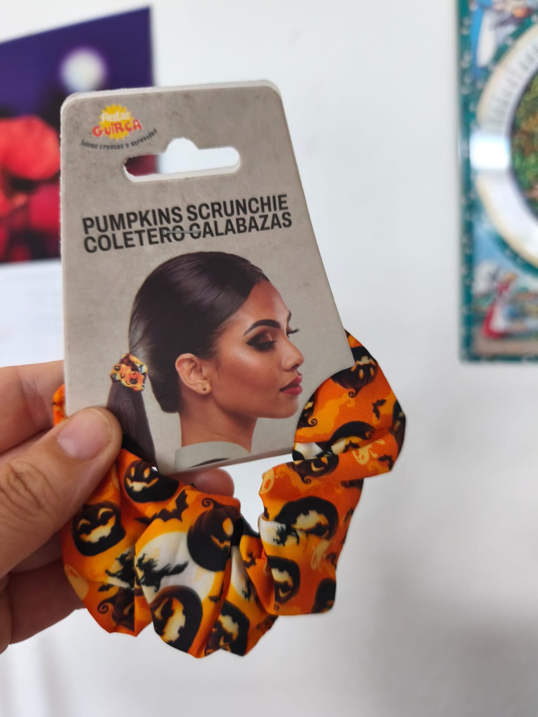 Customer photo review of Halloween Haargummi mit Kürbis-Muster – Orange