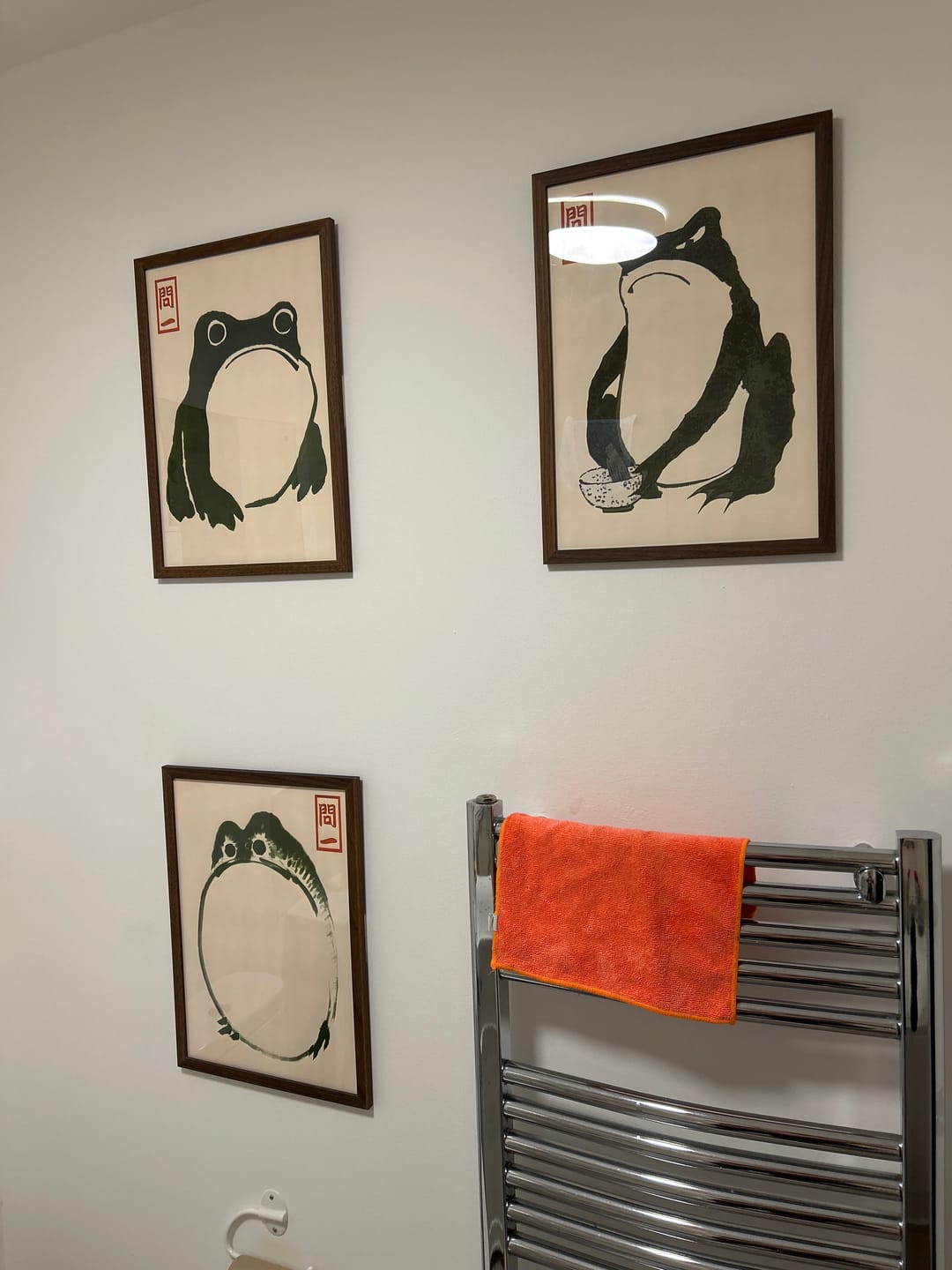 Customer photo review of Japanese Set of 3 Frog Posters - Matsumoto Hoji Collection
