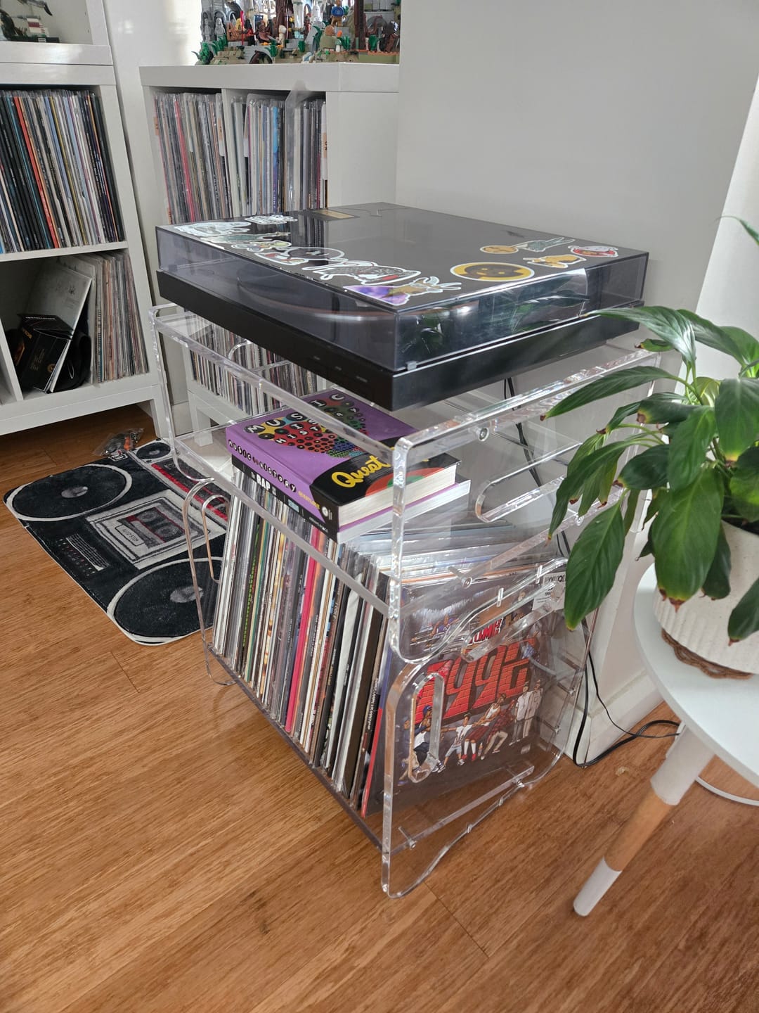 Customer photo review of PRISMA 140 - Acrylic Vinyl Record Shelf (CRYSTAL)