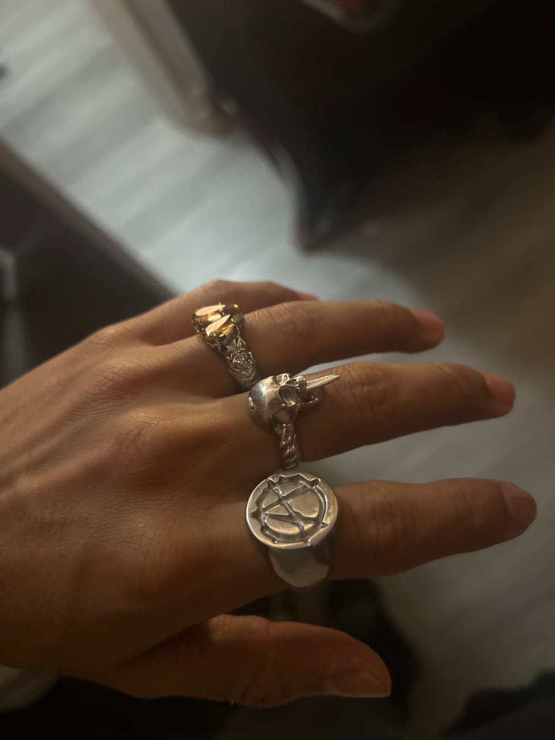 Customer photo review of ANARCHY SIGNET RING