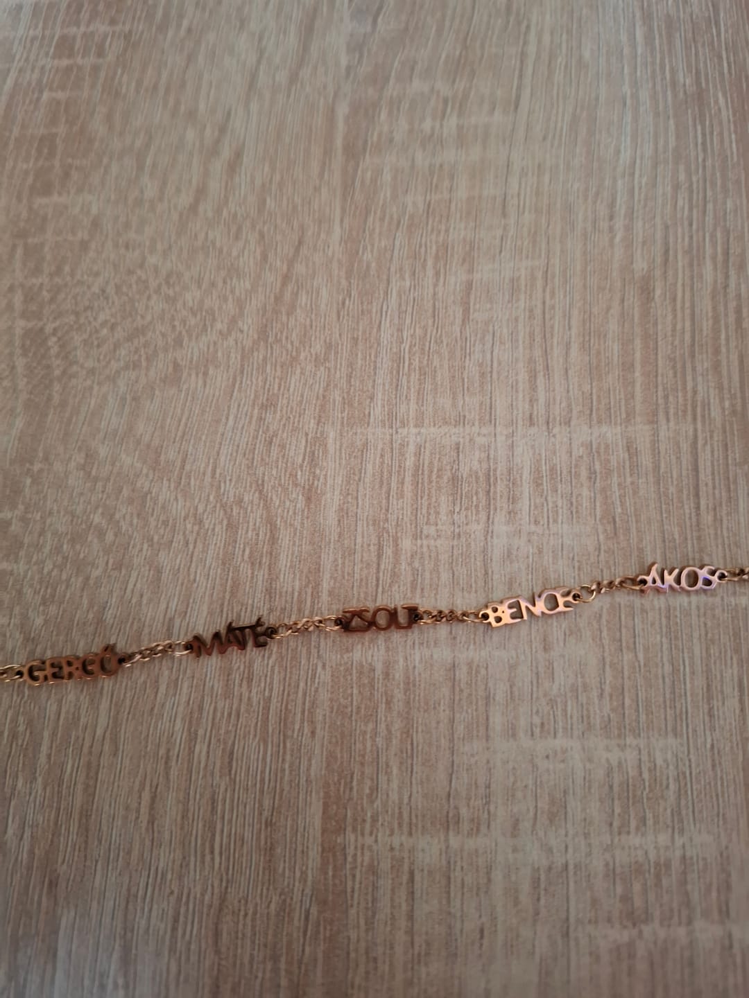 Customer photo review of Személyre szabott névkarkötő