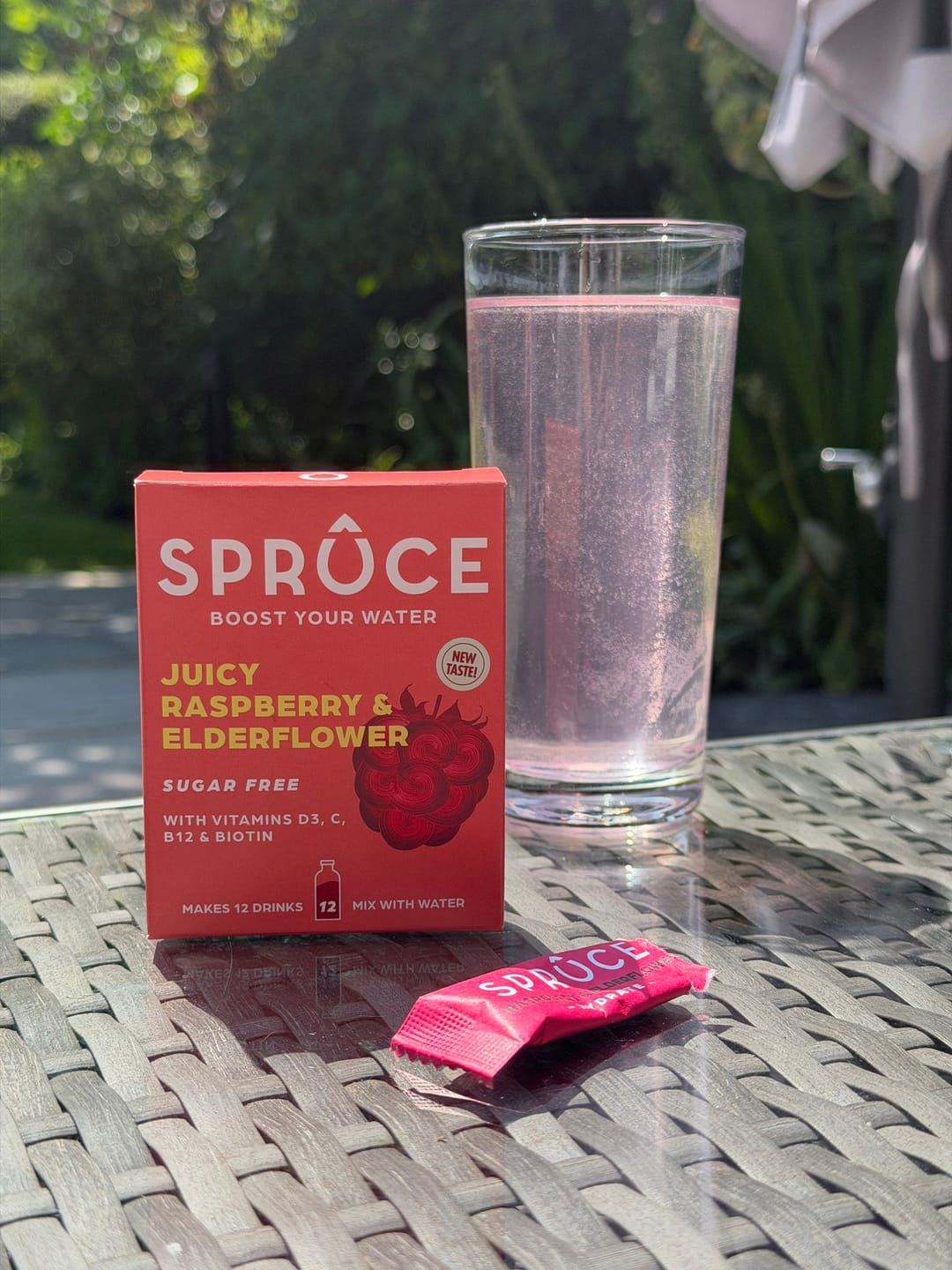 Customer photo review of Water Enhancer - Raspberry & Elderflower