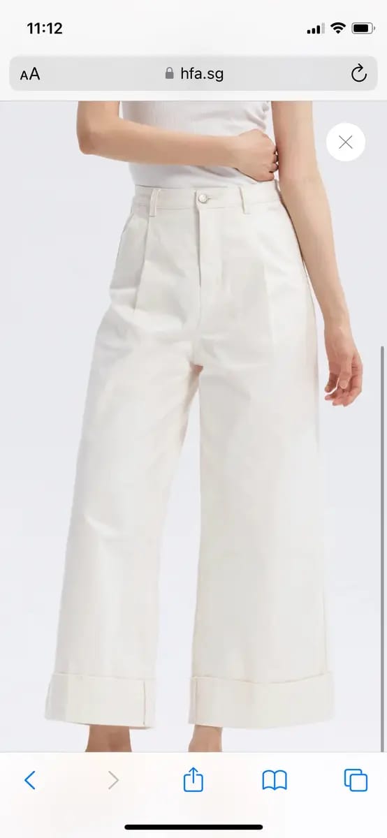 Customer photo review of Pleated Cuffed Hem Pants