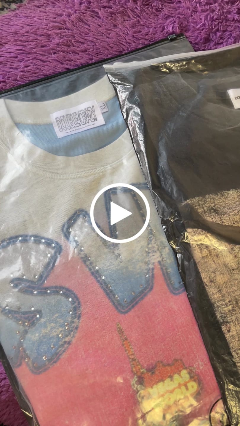 Customer video review of Vegas Rhinestone Contrast Ringer Tee-473