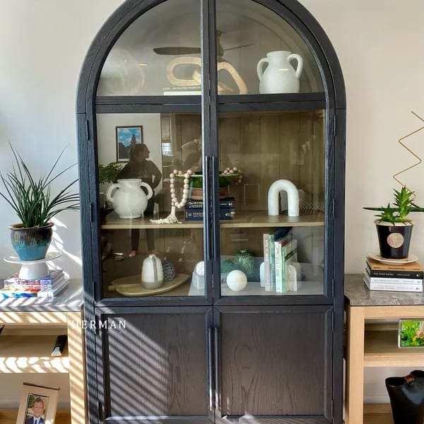 Customer photo review of Harriet Glass Cabinet