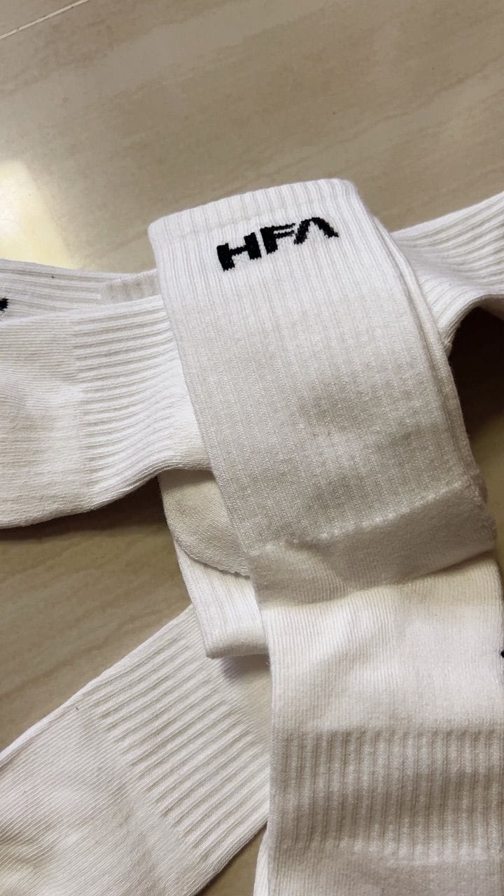 Customer photo review of [Pack of 3] Unisex Dri-Fit Crew Sports Socks With Cushioned Sole