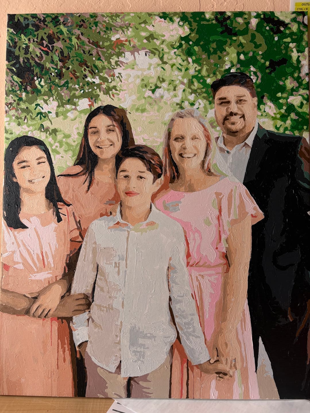 Customer photo review of Custom Paint By Numbers - Turn Trip Memory into Art